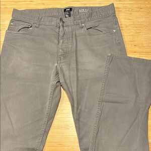 H&M Gray Slim Fit Jeans with Matte Finish